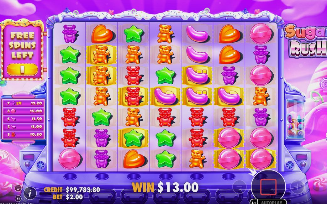 Free Spins-läget så som det ser ut i spelet